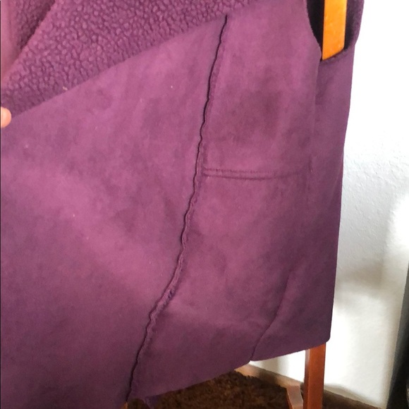 Susina Teddy bear cozy seamed open vest sz S - Picture 4 of 5